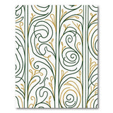 Swirling Green Gold Vine Area Rug