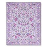 Lavender Floral Persian Area Rug