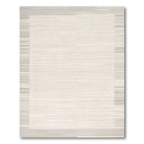 Grey Modern Grey Stripe Border Area Rug