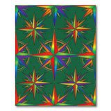 Vibrant Rainbow Starburst Geometric Area Rug