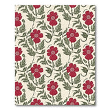 Red Red Poppy Floral Vintage Area Rug