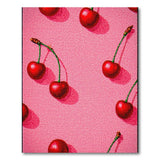 Vibrant Cherry Fruit Pink Area Rug