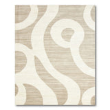 Beige and Neutral Beige Wavy Abstract Area Rug