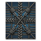Nautical Braided Rope Net Area Rug