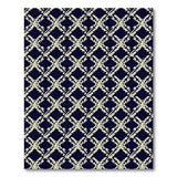 Navy Geometric Diamond Lattice Area Rug