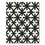 Geometric Modern Black and White Black White Geometric Star Area Rug