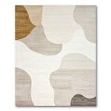 Abstract Area Beige Abstract Organic Shapes Area Rug