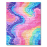 Vibrant Rainbow Swirl Abstract Area Rug
