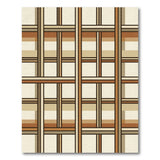Tan Beige Grid Plaid Area Rug