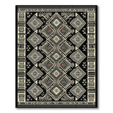 Heritage Tribal Black White Heritage Tribal Diamond Area Rug