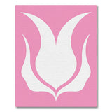Pink White Geometric Lotus Area Rug