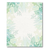 Green Mint Green Abstract Leaf Area Rug