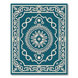 Teal Ivory Ornate Persian Medallion Area Rug