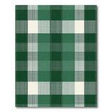 Green Gingham Plaid Farmhouse Area Rug