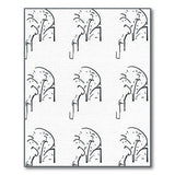 Black White Elephant Line Art Area Rug