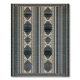 Black White Oversized Diamond Heritage Tribal Rug
