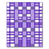 Purple Purple Geometric Plaid Area Rug
