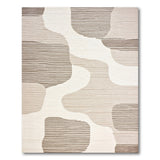 Abstract Area Abstract Wavy Beige Grey Area Rug