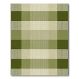 Sage Green Plaid Checkered Area Rug