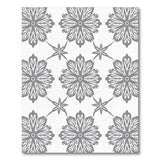 Grey Intricate Floral Cutout Area Rug