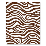 Wavy Brown Zebra Print Area Rug