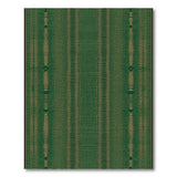 Emerald Green Gold Geometric Striped Area Rug