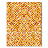 Vibrant Orange Mosaic Geometric Area Rug