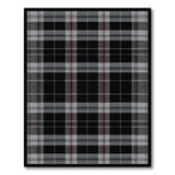 Black Grey Tartan Plaid Area Rug