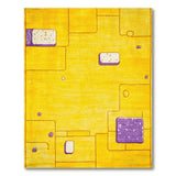 Yellow Vibrant Yellow Purple Geometric Area Rug