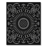Ornate Silver Mandala Persian Area Rug