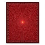 Bold Red Sunburst Tribal Rug