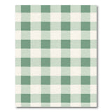 Green Green Gingham Check Rustic Farmhouse Area Rug
