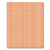 Vibrant Orange Gingham Checkered Area Rug