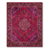 Red Medallion Red Traditional Persian Medallion Area Rug