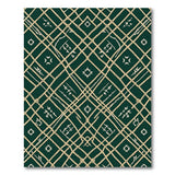 Emerald Green Bamboo Lattice Area Rug