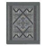 Geometric Black White Geometric Tribal Area Rug