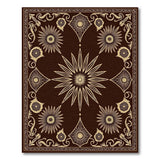 Ornate Gold Sunburst Persian Area Rug