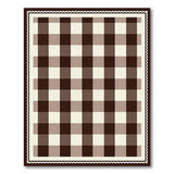 Brown Tan Plaid Checkered Rustic Farmhouse Rug