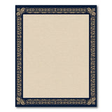Egyptian Ornate Navy Border Beige Area Rug