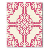 Pink Intricate Geometric Lattice Area Rug