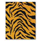 Geometric Modern Orange Bold Orange Tiger Stripe Area Rug