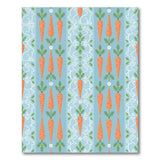 Blue Bunny Carrot Kids Area Rug