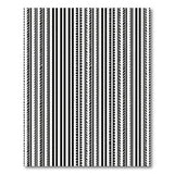 Striped Bold Black White Striped Geometric Rug
