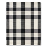 Rustic Farmhouse Black and White Black White Checkered Plaid Area Rug