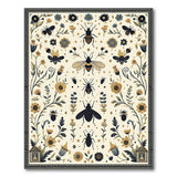 Vintage Bee Floral Cream Area Rug