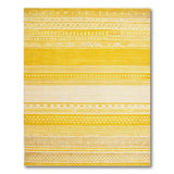 Yellow Yellow Heritage Tribal Geometric Area Rug