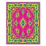 Vibrant Pink Multi-Color Paisley Area Rug