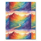 Rainbow Peaks Washable Area Rug