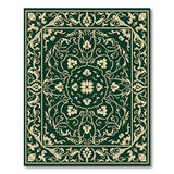 Green Emerald Green Traditional Persian Floral Rug