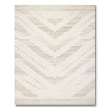 Beige Chevron Zigzag Fringe Area Rug